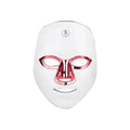 White gold rechargeable LED light therapy beauty mask with adjustable head strap.