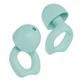 A pair of reusable silicone soundproof earplugs in various colours on OPP packaging.
