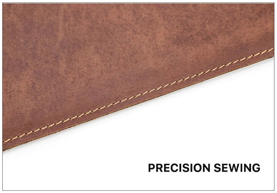 Brown Crazy Horse leather laptop bag for MacBook Pro 13.3, horizontal style