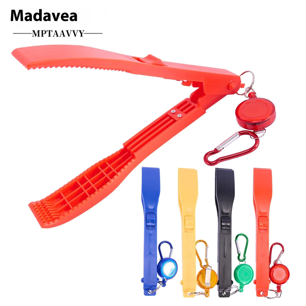 Plastic ABS fish control clip without pull ring, portable outdoor angling tool, random colour single clip