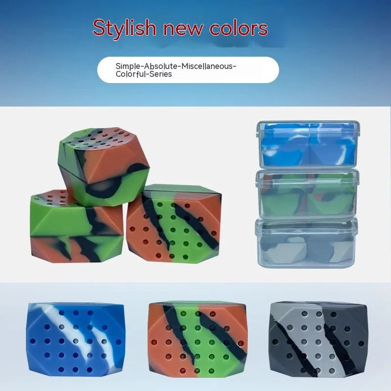 Camouflage silicone facial exercise balls for jaw muscle training in transparent packaging