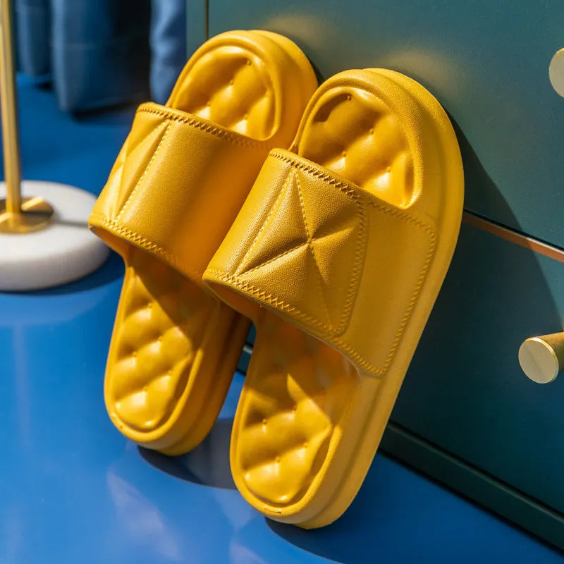 EVA bath slippers with thick sole in various colours for bathroom safety