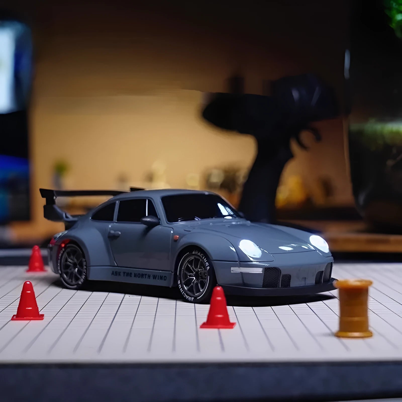 Proportional remote control drift car in Y914 cloudy blue colour with plastic body and USB charging