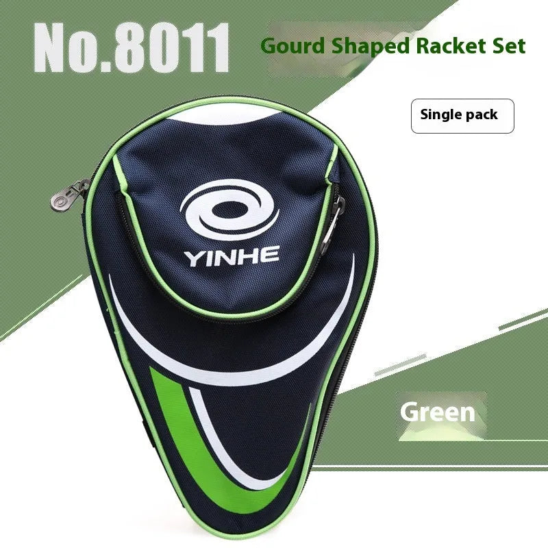 Nylon gourd bat bag for table tennis paddle in black and silver colour option