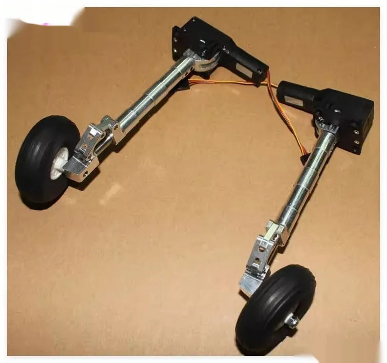 RC drone retractable landing gear with shock-absorbing alloy construction and adjustable height settings