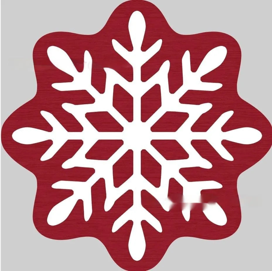 Christmas carpet with round pad design in polyester fibre available in 60cm and 80cm square sizes