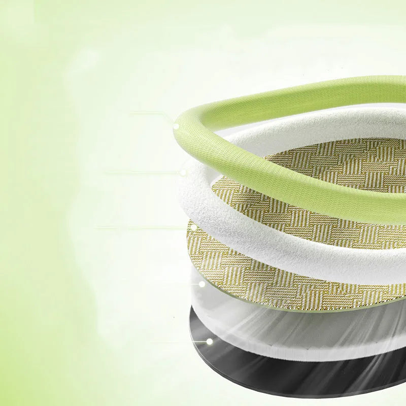 Green fruit-pattern pet cooling mat with backrest nest for dogs and cats in size L.