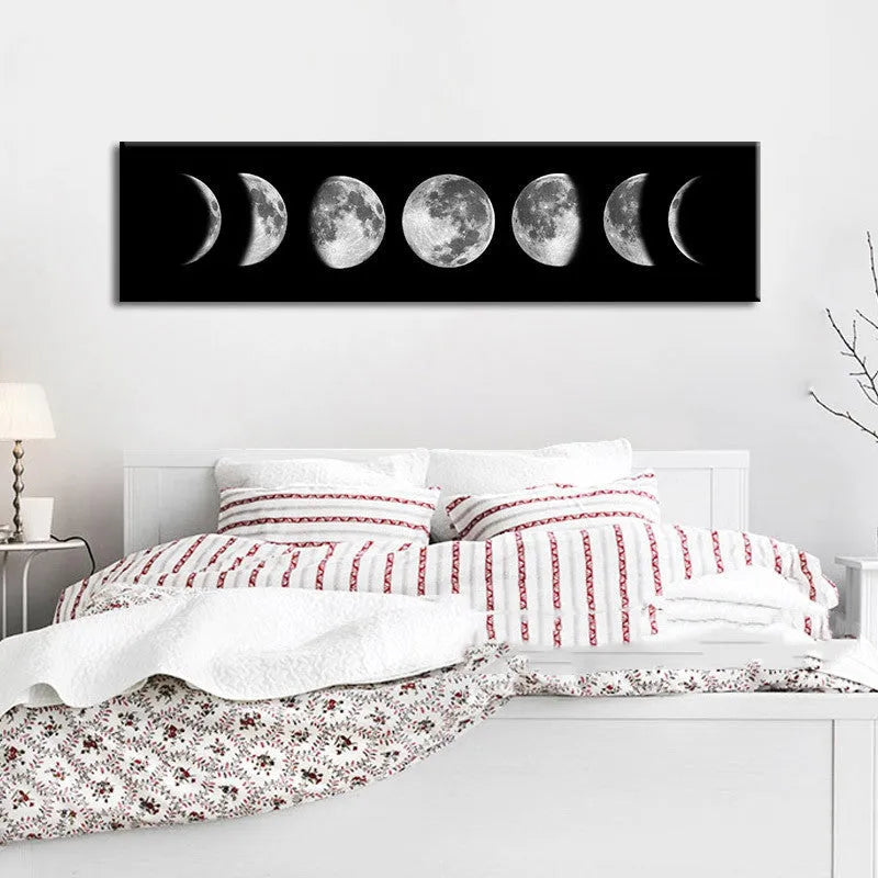 Full square diamond painting kit 40x120cm with rhinestones in black base colour for home decor