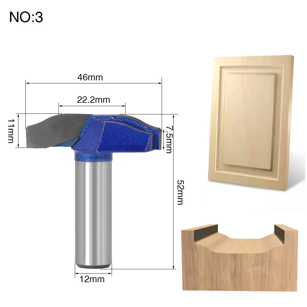 Carbide face milling cutter head for wooden door frame modelling with 31mm ball diameter and 12mm shank