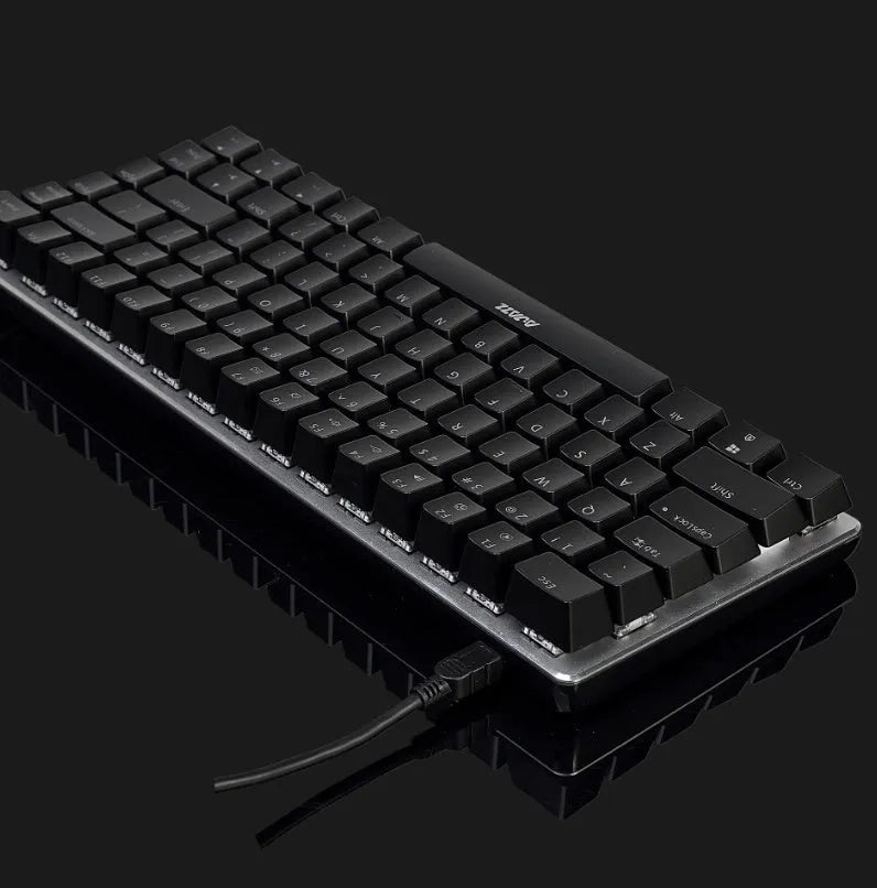 Black AK33rgb mechanical keyboard with 82 keys, wired USB, plastic construction, RGB backlight option available