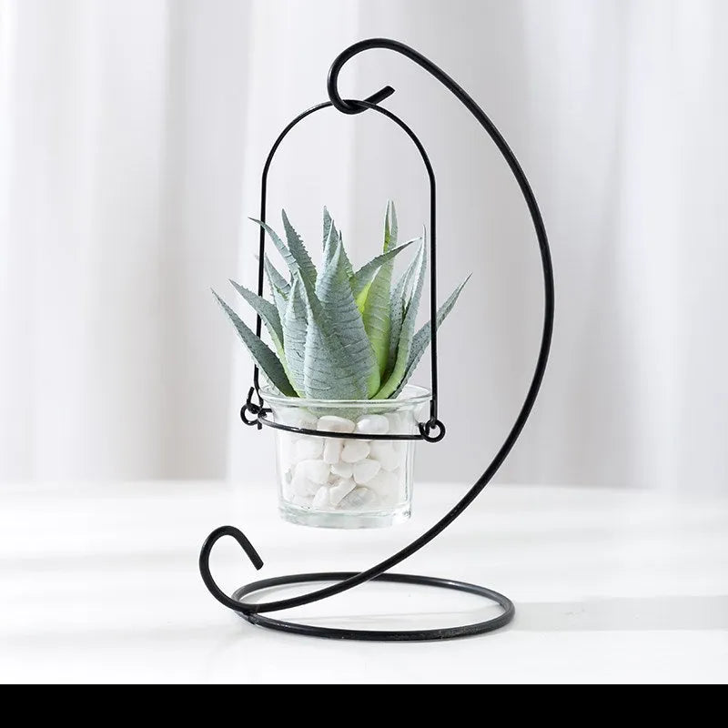 Cement potted plant with hanging feet creative pendant doll in two colour options