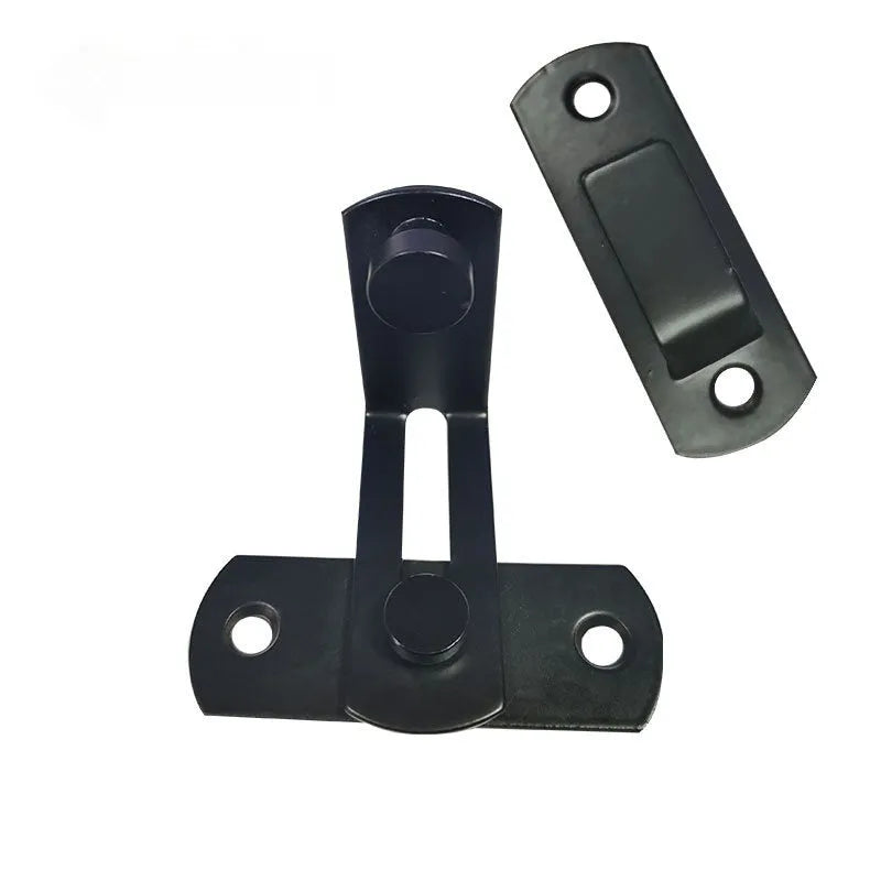Warehouse hook lock with 90-degree stainless steel carbon steel latch for sliding door security