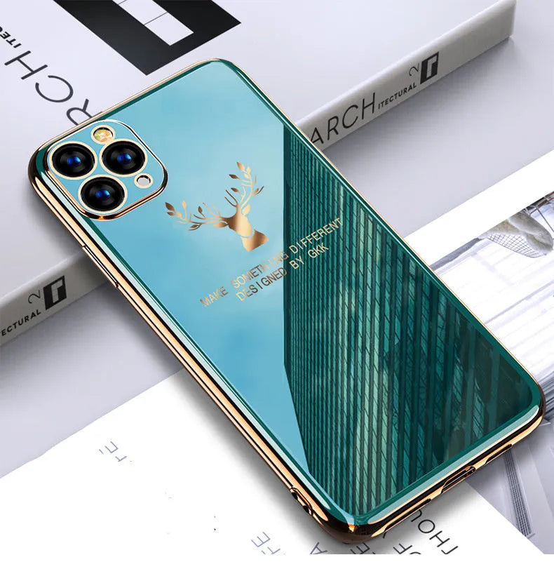 Black TPU full lens protection iPhone case showing camera coverage area