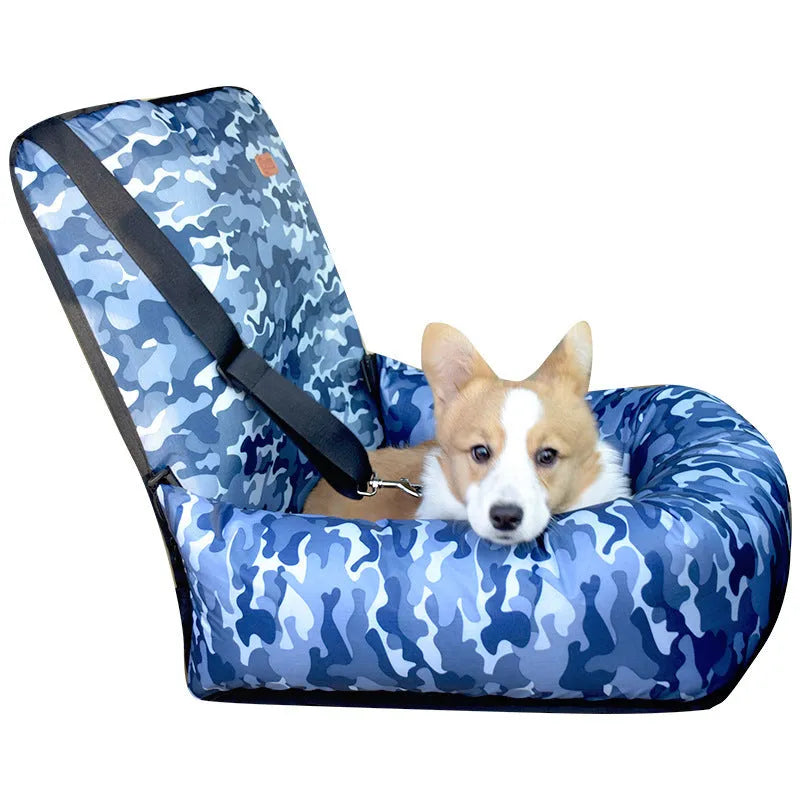 Small medium dog car kennel cushion 50x50x20cm cloth with removable washable cover in black