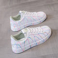 Starry luminous little white shoes for women, low-top microfiber upper and rubber sole, beige, black, and green