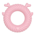 TPR dog dental chew toy with spiral groove design in light sky blue colour