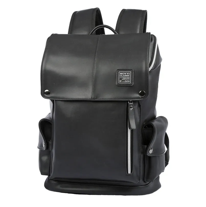 Women's square vertical PU handbag with cover bag and car suture detail, black colour, 31x17x44cm