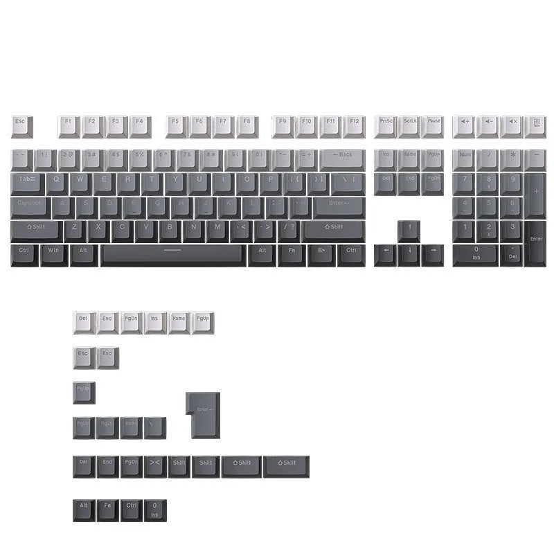 Polar Day Gradient engraved luminous PBT key cap set for mechanical keyboards, 290 x 160 x 30mm, double injection moulded