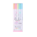 Five double head eye protection highlighter pens in assorted colours set packaging