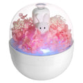 Pink rabbit-shaped preserved flower aromatherapy humidifier with essential oil diffuser