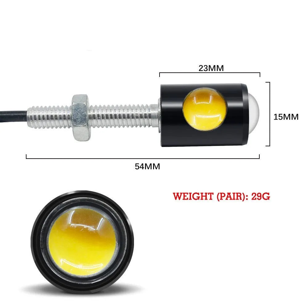 Aluminium shell license plate light for GM vehicles in white, red, blue, ice blue, or yellow.