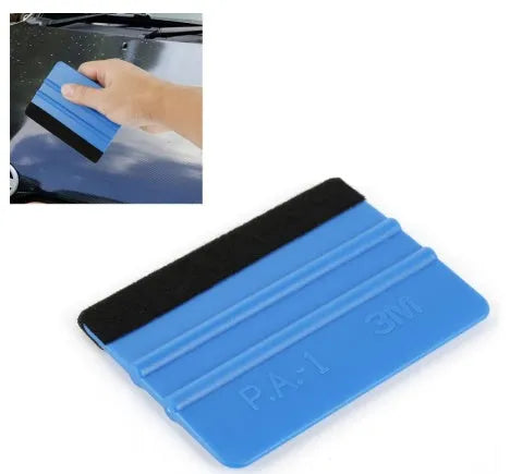 Blue PP plastic automotive film scraper 125x80mm for car decal removal