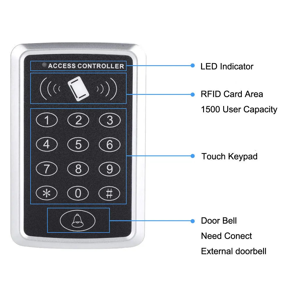 NB03 ID card access control machine with 10 card buckles for 125KHz proximity entry