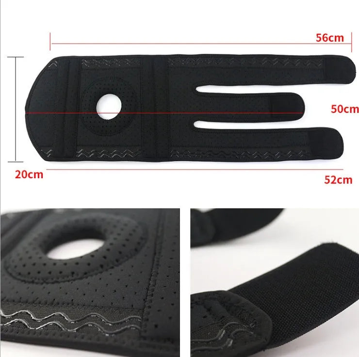 Outdoor mountaineering non-slip knee pads in neoprene, available in black, green, and orange colour options