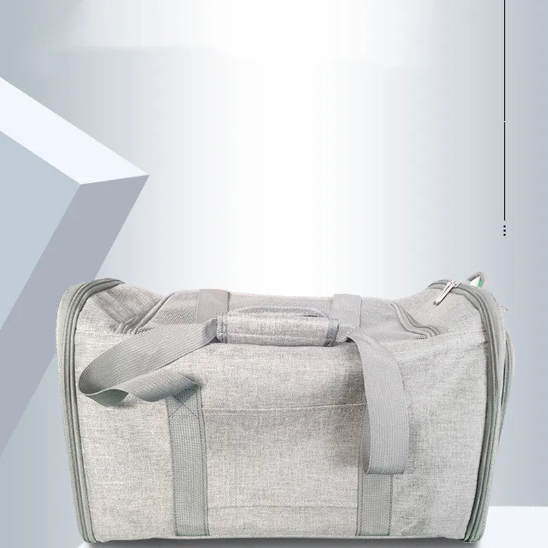 Pet travel backpack in cationic linen with polyester interior 44x28x28cm available in multiple colours