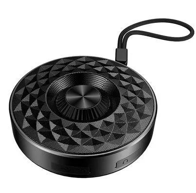 Compact Bluetooth wireless mini speaker in black, orange, or silvery white colour options