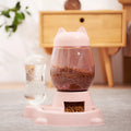 Automatic pet feeder drinking fountain with grey colour, 528ml water bottle and 2.21L bucket, 26cm length