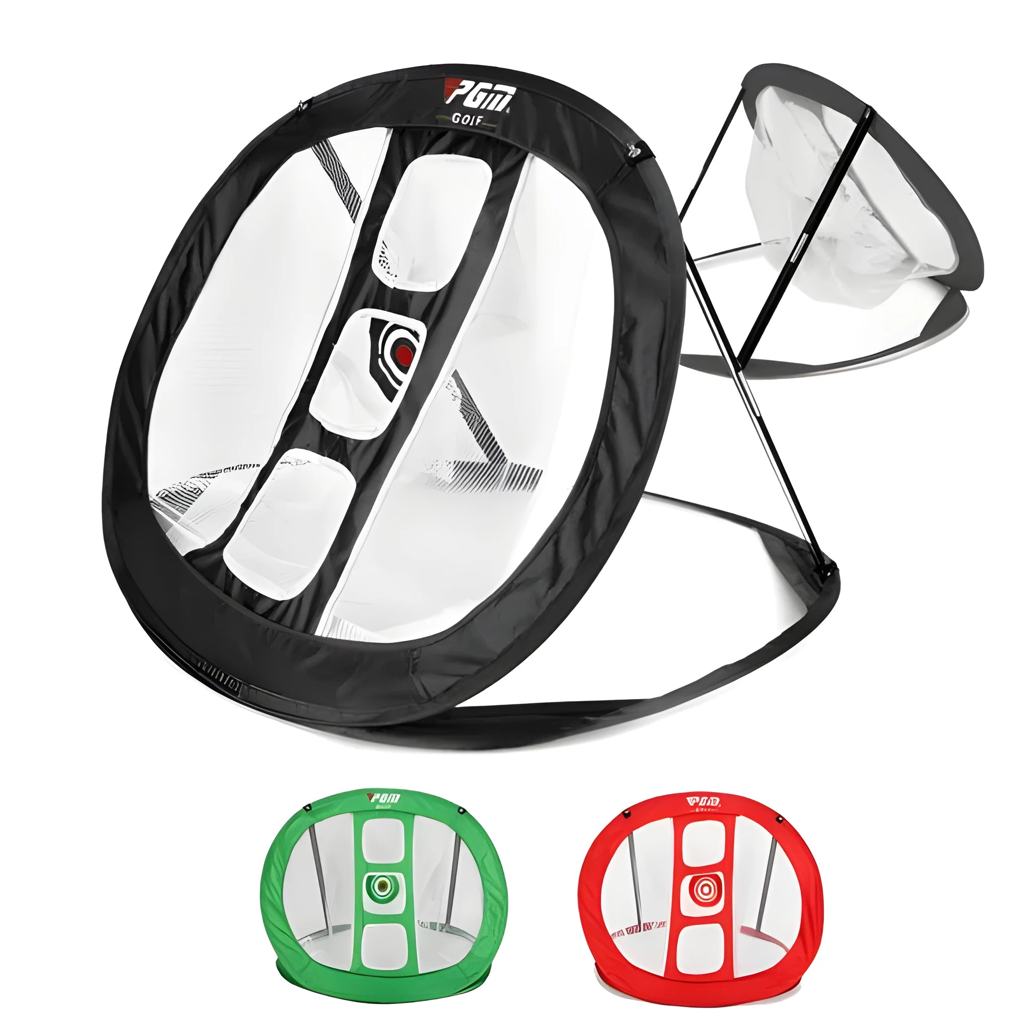 Golf practice net 68x80x48cm nylon pop-up design for indoor outdoor use black colour