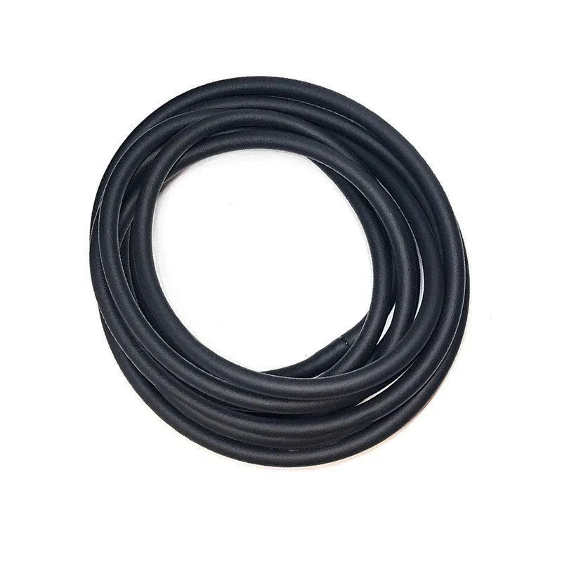 Tesla Model 3 black silicone sunroof seal 285 cm length on white background