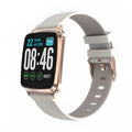 M8 Smart Fitness Bracelet in black on a wrist, showing real-time heart rate data on its round full-touch screen.