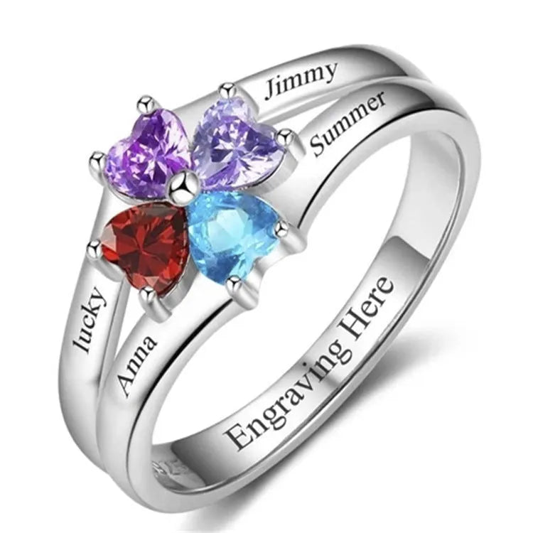 Pair of S925 silver lovers rings with lettering pattern, electroplated white finish, unisex style