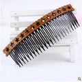 Retro Korean hair comb in plastic and resin, women's wavy styling, 10-piece set with colour options A1 to A10