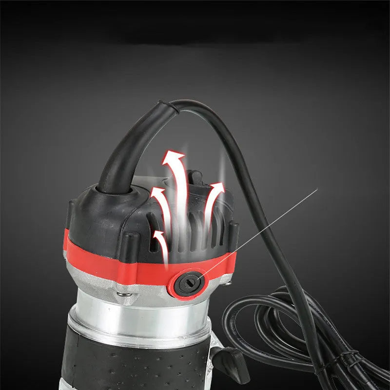 800W electric wood polishing trimmer with aluminium casing for wood carving