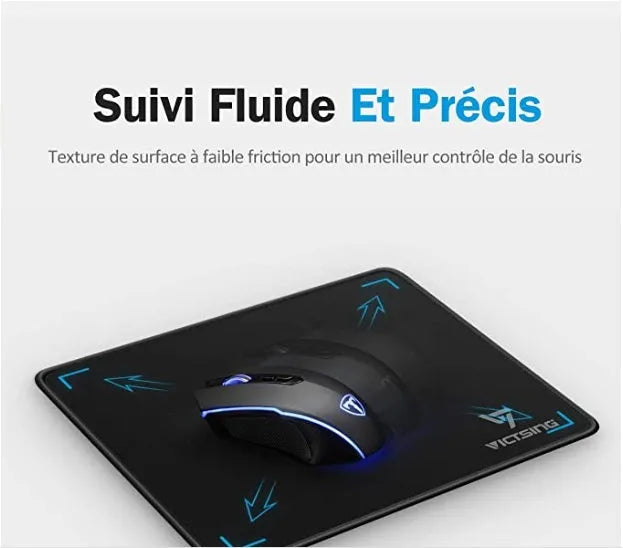Black rough grain thickened game table mat mouse pad 270x220mm