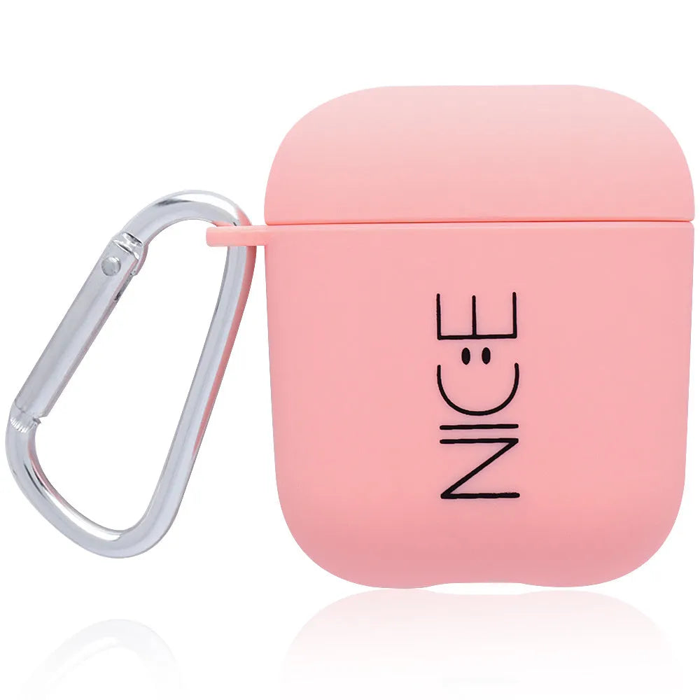 AirPods case cover in PC plastic with decorative patterns including flower and smiley face designs