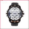 Men's casual quartz watch with alloy case, 12mm thickness, black or white colour option