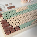 Matcha green theme mechanical keyboard keycaps with five-sided sublimation printing
