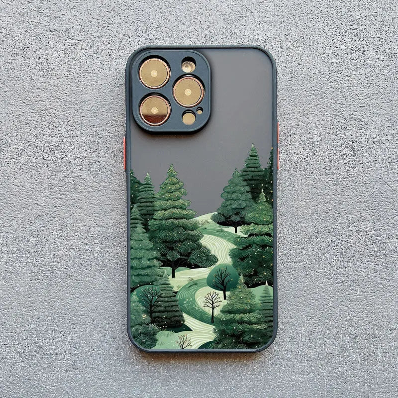 Forest Snow Advanced Green hard PC phone case for Apple iPhone
