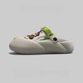 Men's grey EVA baotou beach shoes with closed toe for summer water activities.