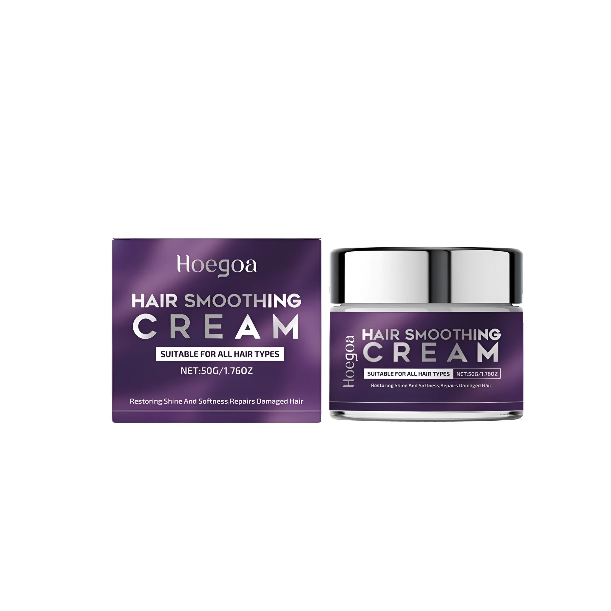 50g straight hair cream container for damaged hair repair with keratin and coconut oil