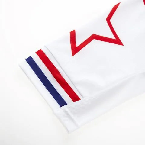 Men's long sleeve cycling jersey in Coolmax polyester fabric for quick-dry summer riding