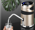 USB charging bucket water absorber with touch button, stainless steel hose, and child lock in gold colour