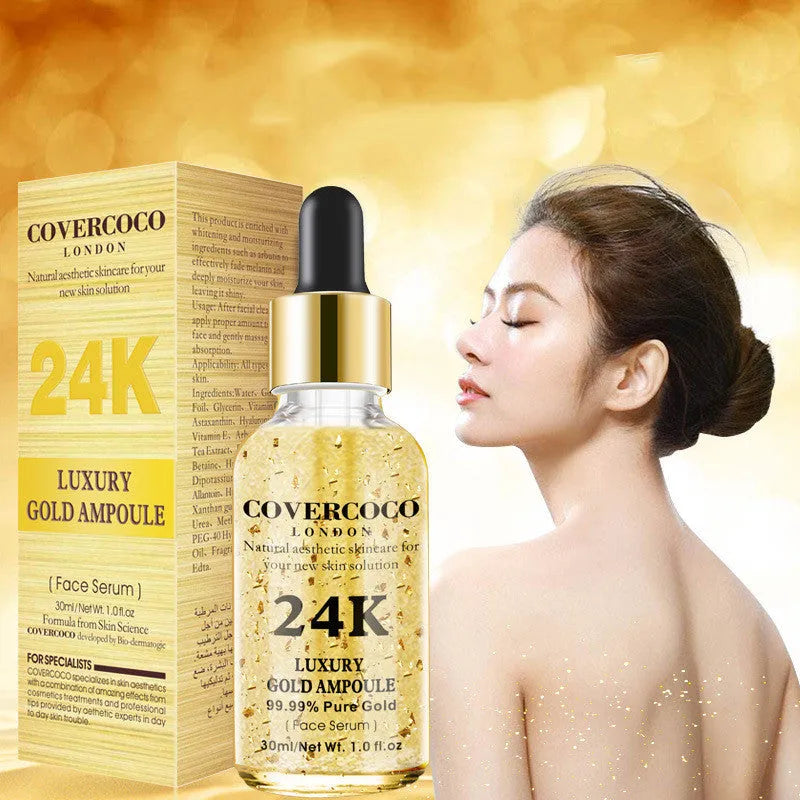 24K Golden Face Moisturizing Cream 30ml jar with yellow gold formula for lifting firming and brightening skin