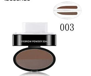 Eyebrow powder stamp kit with 10 colour options including dark brown and light brown shades for natural brows