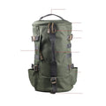 Multi-functional nylon fishing storage rod bag for bait, line, rod and reel in black or army green
