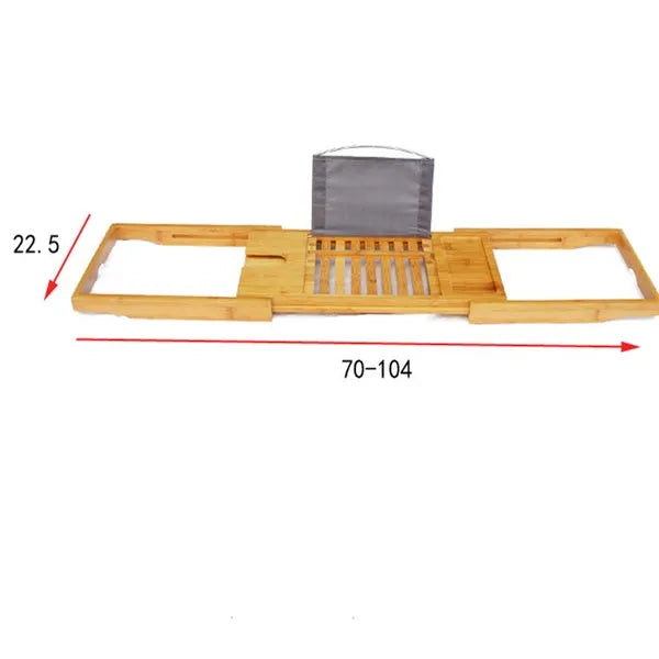 Bamboo bathtub storage frame for desktop placement with single-tier design